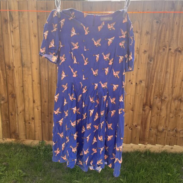 Oasis Bird Print Dress size 14