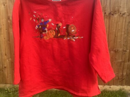 Vintage Embroidered Halloween Pullover