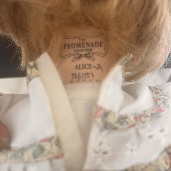 Vintage Promenade Collection 'ALICE' Porcelain Doll 13'' Collectible Girl Doll - Image 2