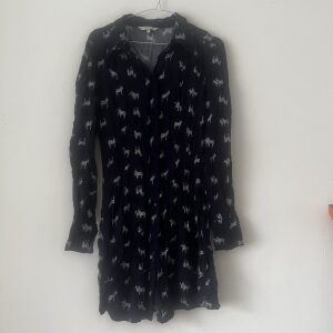 Next Zebra Print Dress - Navy -10