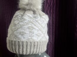Fluffy pompom hat
