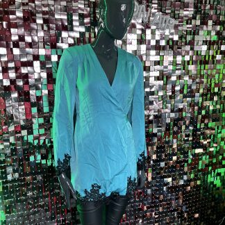 NWT Petite Lace Wrap Dress - 10