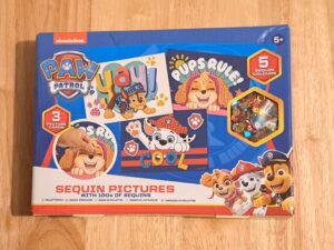 Paw Patrol Sequin Art Pictures Colour By Number 5 years Craft Kit BNIB