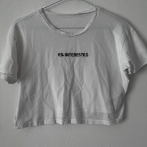 0% Interested Cropped Tee