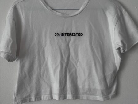 0% Interested Cropped Tee