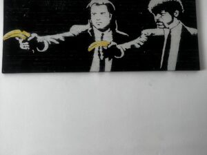 Banksy “Pulp Fiction” Large Canvas