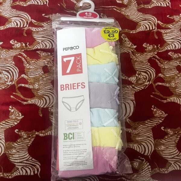 4-5 years 7 packs of briefs NWT