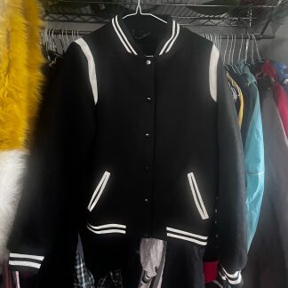 Black/White Varsity Jacket - size 8
